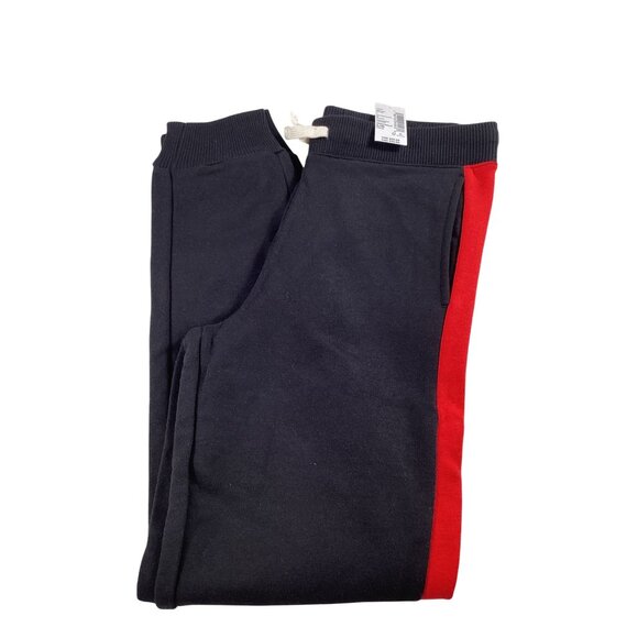 The Childrens Place Boys Joggers Size 10/12 Black Red Striped Winter School NWT - Picture 1 of 6